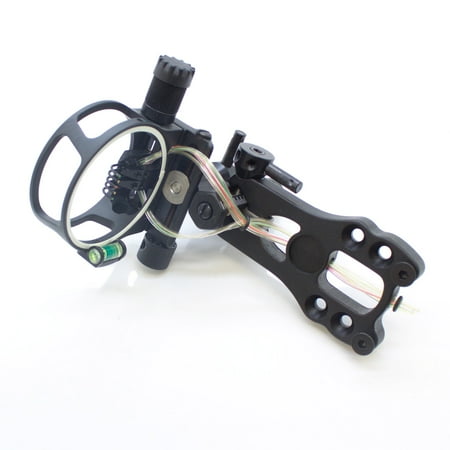 SAS 5 Pins .019 Fiber Optic Bow Sight with Micro Adjustments and LED Light