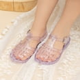 thumbnail image 4 of Kannior Toddler Girls Jelly Sandals Soft Rubber Sole Closed Toe Summer Shoes Mary Jane Dress Princess Flat, 4 of 8