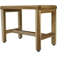 thumbnail image 3 of Compact Rectangular Teak Shower / Outdoor Bench with Shelf in Natural Finish, 3 of 3