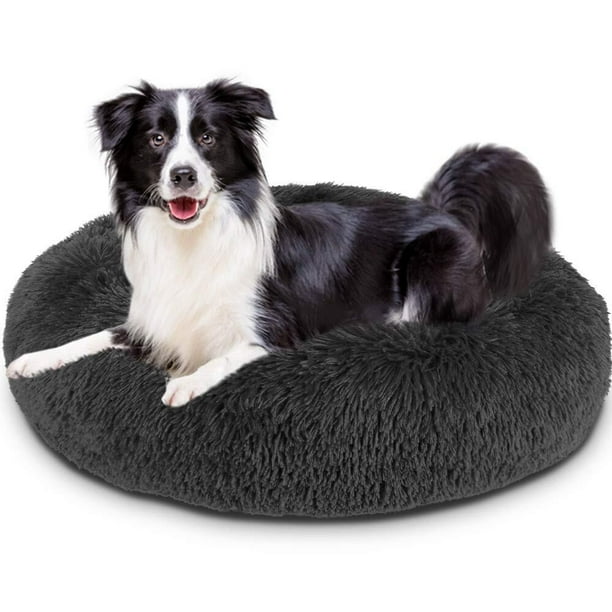 Cama de Perros Gatos Mediano Pequeño, Súper Suave Lavables Antideslizante Cama de Donut Redonda Felpa para Mascota Cachorro Impermeable Calentito Cojín Cómoda Resistente, Facil de Limpiar
