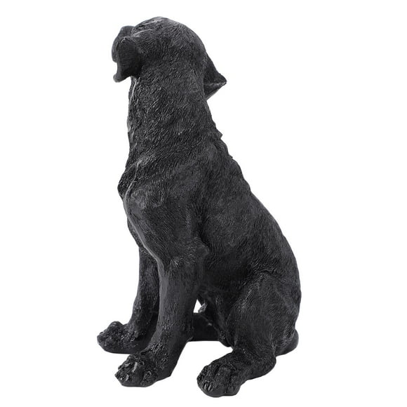 Estatua De Perro, Resina Impermeable A Prueba De Decoloración Figurilla De Perro Sentado Vivaz Y Activo Exquisita Artesanía Detalles Realistas Adorno De Perro Para Sala De Estar