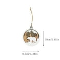 thumbnail image 3 of Xihbxyly Adornos Navideños de Madera, Juego Único de Escenas de Renos, Madera Natural Ecológica, Decoración Navideña Multiusos, Etiquetas de Regalo Vintage, Corona de Árbol para Decorar La Pared, Jue, 3 of 3