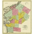 thumbnail image 2 of Burr 15x16 Gold Ornate Wood Framed with Double Matting Museum Art Print Titled - Jefferson New York Landowner - Burr 1829, 2 of 4