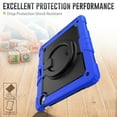 thumbnail image 4 of for iPad Pro 12.9 inch Case (2022/2021/2020/2018), 360 Rotating Shockproof Cover with Stand, Handle, Shoulder Strap, Blue, 4 of 7