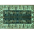 thumbnail image 1 of Ahgly Company Indoor Rectangle Persian Turquoise Blue Traditional Area Rugs, 4' x 6', 1 of 4