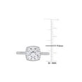 thumbnail image 3 of 2.00 Carat (Ctw) Synthetic Moissanite Halo Engagement Ring 14K White Gold with Diamonds (I2-I3) for Women, 3 of 5