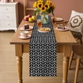thumbnail image 2 of Geometric Table Runner 90 Inches Long Farmhouse Dress Scarves, Modern Abstract Lines Texture Black Dining Tablerunner for Coffee Table/Kitchen Island/Party Décor, 13" x 90", 2 of 8