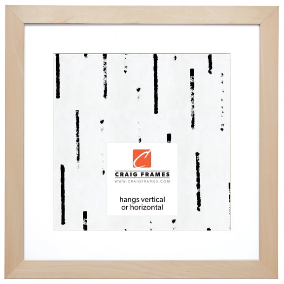 Craig Frames DIY Unfinished Wood Picture Frame, 12 x 12 Inch Matted to Display a 9 x 9 Inch Photo, Natural