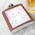 thumbnail image 3 of Cinnamoroll Stainless Steel Small Water Bottle Portable Hip Flask Mini Wine Bottle Men's Hip Flask Men's Hip Flask Camping Hip Flask Men's Whiskey Hip Flask Camping Supplies Silver, 3 of 5