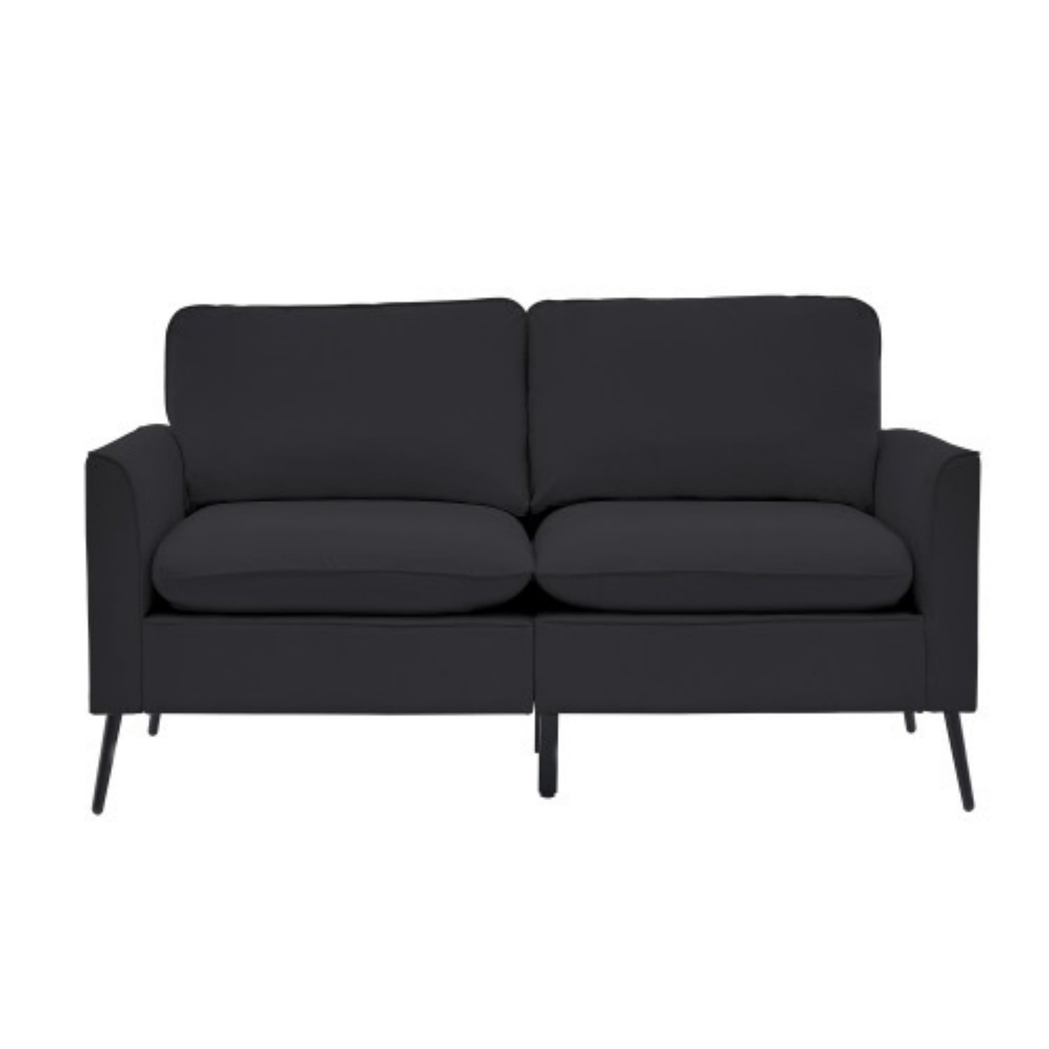 Cat Paw Accent Chair, Modern Faux Leather Upholstered Armchair, Nordic Retro Single Sofa Chair with Soft Cushion and Ergonomic Back Support for Living Room Bedroom Balcony Office, Black