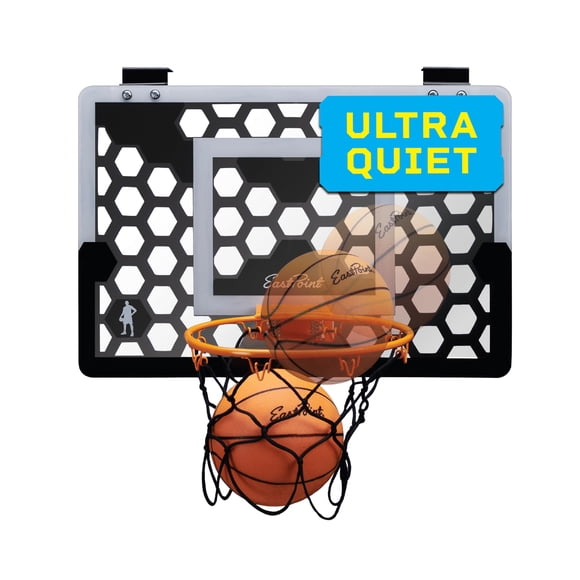 Set de aro de básquetbol para interior para colgar en la puerta EastPoint, negro