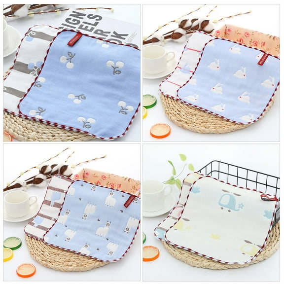 PBPBOX 5PCS Small Washcloths for Kindergarten with Soft Texture in
