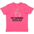 thumbnail image 3 of Inktastic Grammie Loves Me Girl Flamingo Youth T-Shirt, 3 of 5