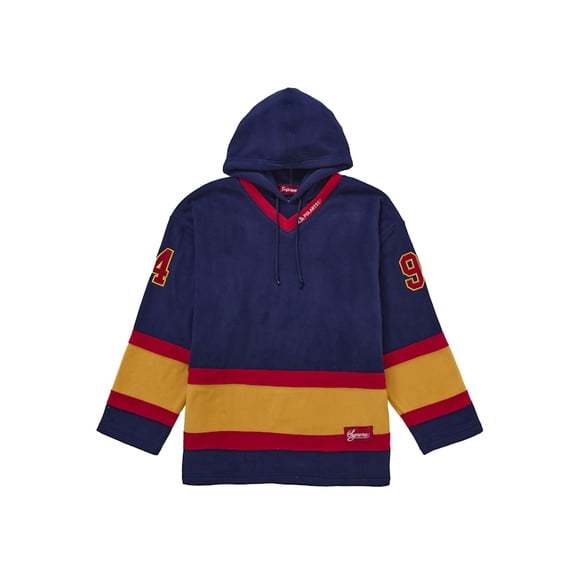 Supreme Men's Polartec Hooded Hockey Jersey Navy, from StockX