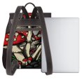 thumbnail image 3 of Yiaed Red Mushrooms Print Laptop Backpack for Women Slim Computer Bag Work Travel College Backpack Purse Fits 14 Inch Notebook, 3 of 4
