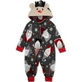 thumbnail image 7 of Aunavey Matching Family Christmas Onesies Pajamas Sets Elk Antler Hooded Romper PJ's Zipper Jumpsuit, 7 of 7