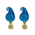 thumbnail image 2 of Aspen Creative 24016-12, 2 Pack Blue Glass Lamp Finial in Solid Brass Finish, 2 1/2" Tall, 2 of 8