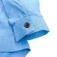 thumbnail image 6 of ZUKMRJPC Mens Summer Linen Shirts Roll Up Sleeve Casual Spring Button Up Basic T Shirt Lightweight Breathable Vacation Beach Tops, 6 of 7