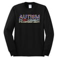 thumbnail image 3 of Autism Awareness Puzzle | Autism Is Not A Disablity Itâ€™s A Different Abilty Inspirational Christian Mens Long Sleeve Shirt, Black, XX-Large, 3 of 5