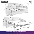 thumbnail image 7 of Timbernest 72.8" Convertible Sofa Bed, 2 in 1 Queen Sleeper Sofa, Modern Corduroy Pull Out Sofa Bed with USB Ports, Cup Holders, Side Pockets, Phone Stand, Gray, 7 of 7