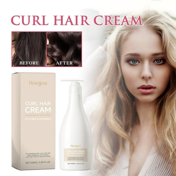 Curl Hair Cream - Styling & Nourish, Curl Cream For Wavy Hair, Curl Defining Cream For Curly Hair, Curly Hair Cream