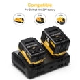 thumbnail image 5 of 2 Pack 20v/60v 9Ah DCB606-2 DCB609-2 Battery for Dewalt 20v 60v Max 9Ah DCB609 6Ah DCB606 Flexvolt Battery 20V Max XR 8Ah DCB208-2 6Ah DCB206-2 5Ah DCB205-2 4Ah  Lithium-ion Battery with 1 Charger, 5 of 10