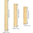 thumbnail image 2 of Bexikou 6 Pcs Straight Wooded Ruler,Wooden Ruler Double Scale Rulers,Straight Ruler Math Learning Rulers,Wood Measuring Ruler with Centimeters and Inches for Home Office Rulers Supplies, 2 of 7