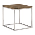 thumbnail image 2 of Weston Home Jana Stainless Steel Rectangular End Table, Light Pine Finish Top, 2 of 6