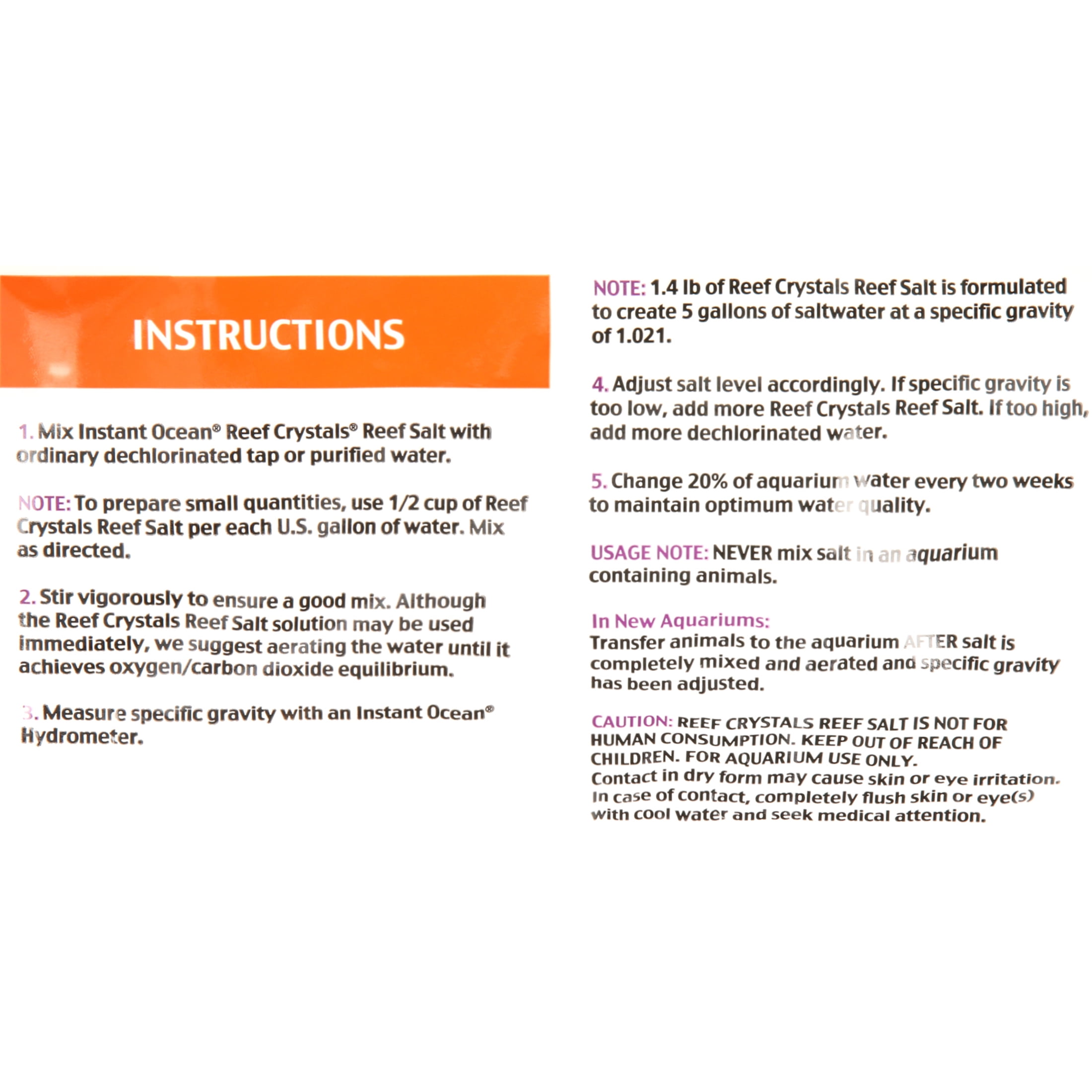 reef crystals reef salt