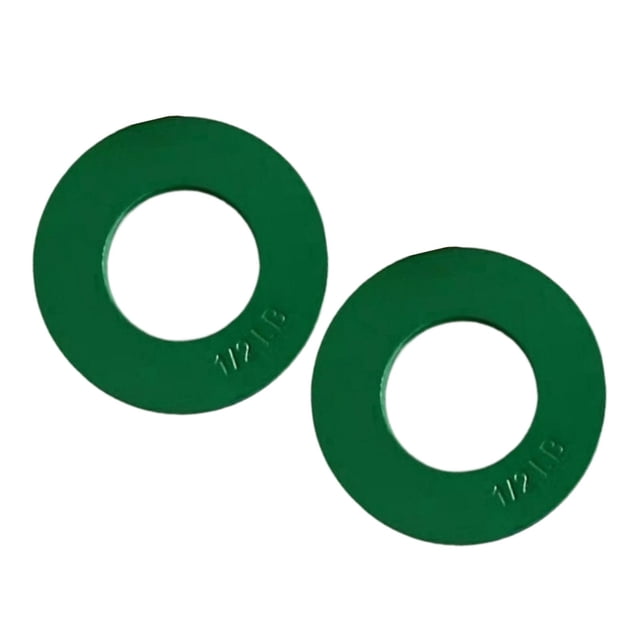 2 piezas placas de peso fraccionarias suministros de gimnasio codificadas placas de cambio de pequeños estudios de fitness portátiles multifuncionales Verde 1 lb