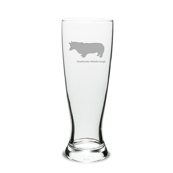 Pembroke Welsh Corgi Deep Etched 23 oz University Beer Pilsner