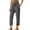 Dark Gray, variant on Staron Women's Spring Casual Pants Straight Leg Ankle-Length Linen Cotton Trousers with Lace-Up Tie Waist Solid Color Relaxed Comfy Travel, Beige XXL