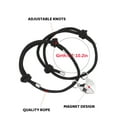 thumbnail image 5 of Spencer 1Pair Two Souls One Heart Matching Bracelets for Couples Creative Magnet Wishing Stone Braided Rope Bracelet Valentine's Gifts (White), 5 of 8