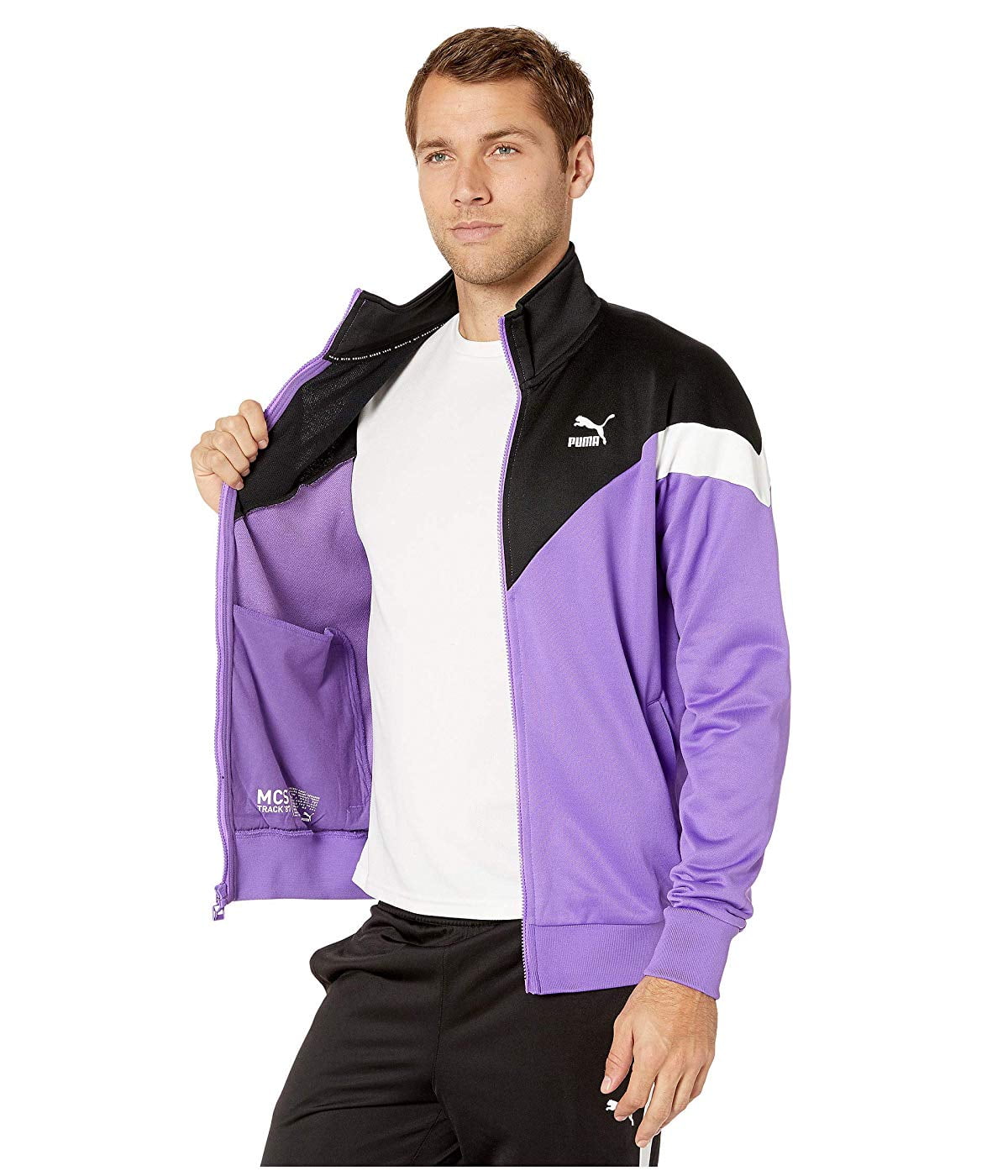 PUMA Iconic MCS Track Jacket Purple Glimmer - Walmart.com