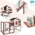 thumbnail image 4 of Topcobe Rabbit Hutch, Wooden House with Removable Tray, Chicken Coop Bunny Cage for Small Animals, 4 of 6