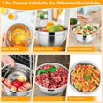 thumbnail image 3 of Juego de 5 Cuencos de Mezcla, Bowls de Cocina de Acero Inoxidable con Tapas Herm&eacute;ticas, Tama&ntilde;o de 4.5, 2.7, 1.7, 1.1Cuartos, con Juego de Taza y Cuchara Medidora, Batidor de Huev, 3 of 6