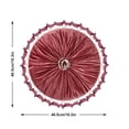 thumbnail image 5 of Decorative Round Pleated Throw Pillows, Pumpkin Throw Pillows, Vintage Velvet Floor Pillows for Sofa Couch Vanity Chair Bed,18.3" Diameter, 5 of 5