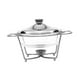 thumbnail image 3 of Chafing Dish para Bufés Chafers para Catering, Resistente, 2L, Fácil de Limpiar, Calentador de Alimentos Redondo para Banquetes, Fiestas, Cenas y Argén, 3 of 8