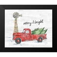 thumbnail image 2 of Tavoletti, Anne 14x12 Black Modern Framed Museum Art Print Titled - Country Christmas IV Merry and Bright Shiplap Crop, 2 of 5