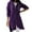 Purple, variant on Lixiuxyad Womens Long Hooded Sweatshirt Zipper Coat Winter Warm Outwear Multicolor