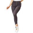thumbnail image 1 of Jeans Tiro Alto Corte Colombiano Mujer Juvenil Casual Gris gris 9 Incógnita 110079, 1 of 6