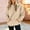 Khaki, variant on Women White Oversized Corduroy Pullover Hoodie Casual Sweatshirt with Kangaroo Pocket S-XXL,Size 2XL