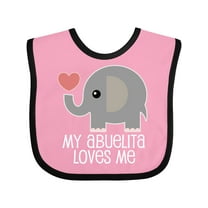 Inktastic My Abuelita Loves Me Boys or Girls Baby Bib