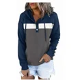 thumbnail image 1 of Sudadera Con Capucha Y Paneles De Botones Para Mujer, 1 of 2