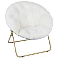 Mainstays Oversized Plush Saucer Chair, White