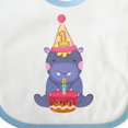 thumbnail image 4 of Inktastic Hippo 1st Birthday Boys or Girls Baby Bib, 4 of 4