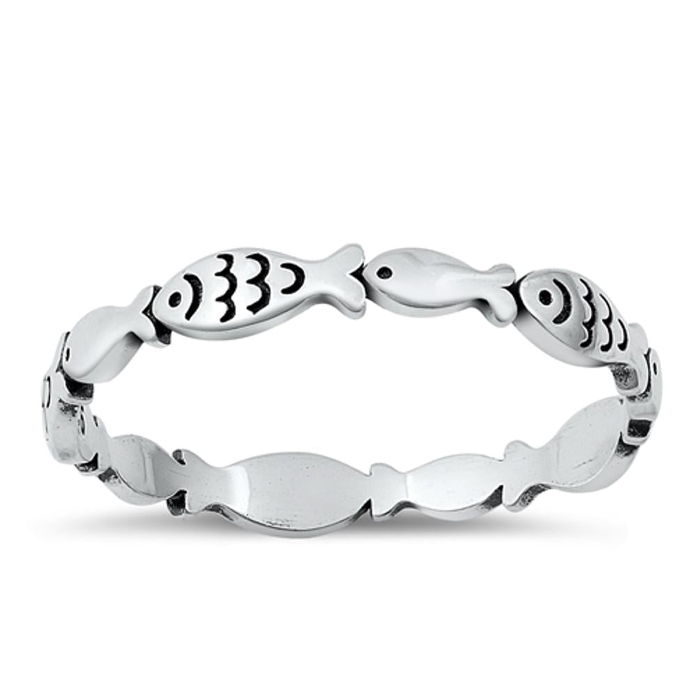 Realistic Oxidized Starfish Ring - .925 Sterling Silver, Sizes 4-10, Handcrafted Sea Animal Jewelry