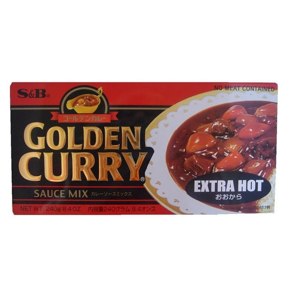 S&B Golden Curry Sauce Mix Extra Hot, 7.8Ounce (Pack of 5) Walmart