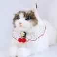 thumbnail image 5 of Adjustable Pet Collar - Wear Resistant - Lobster Clasp Design - Friendly to Skin - Bright Color - Polyester Cherry Pendant Type - Dog Cat Collar - Pet Jewelry, 5 of 8