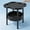 Black, variant on Side Table with 2-Tier Flower Shape, Small End Table with Shelf Green for Patio Bedroom